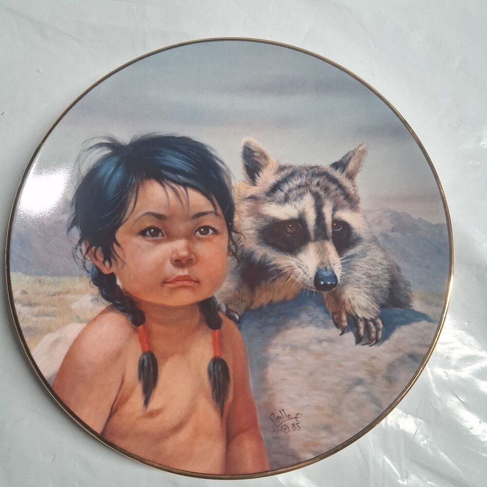 Dark Eyed Friends by Perillo-Collectors Plate-Pride Of American Indians-1986
